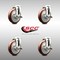 Service Caster 5 Inch 316SS Maroon Polyurethane Wheel Swivel Bolt Hole Caster Set with Brake SCC-SS316BH20S514-PPUB-MRN-TLB-4 - alternate 5